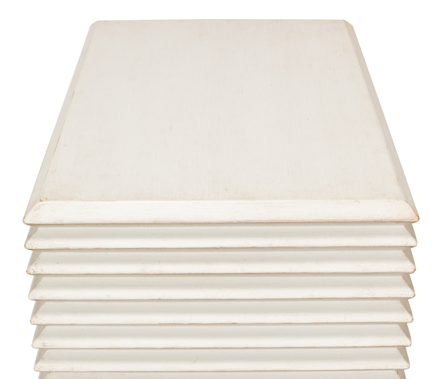 Stacked Side Table Antique White