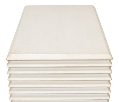 Stacked Side Table Antique White