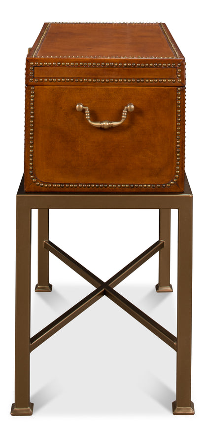 Remington Leather Box On Stand