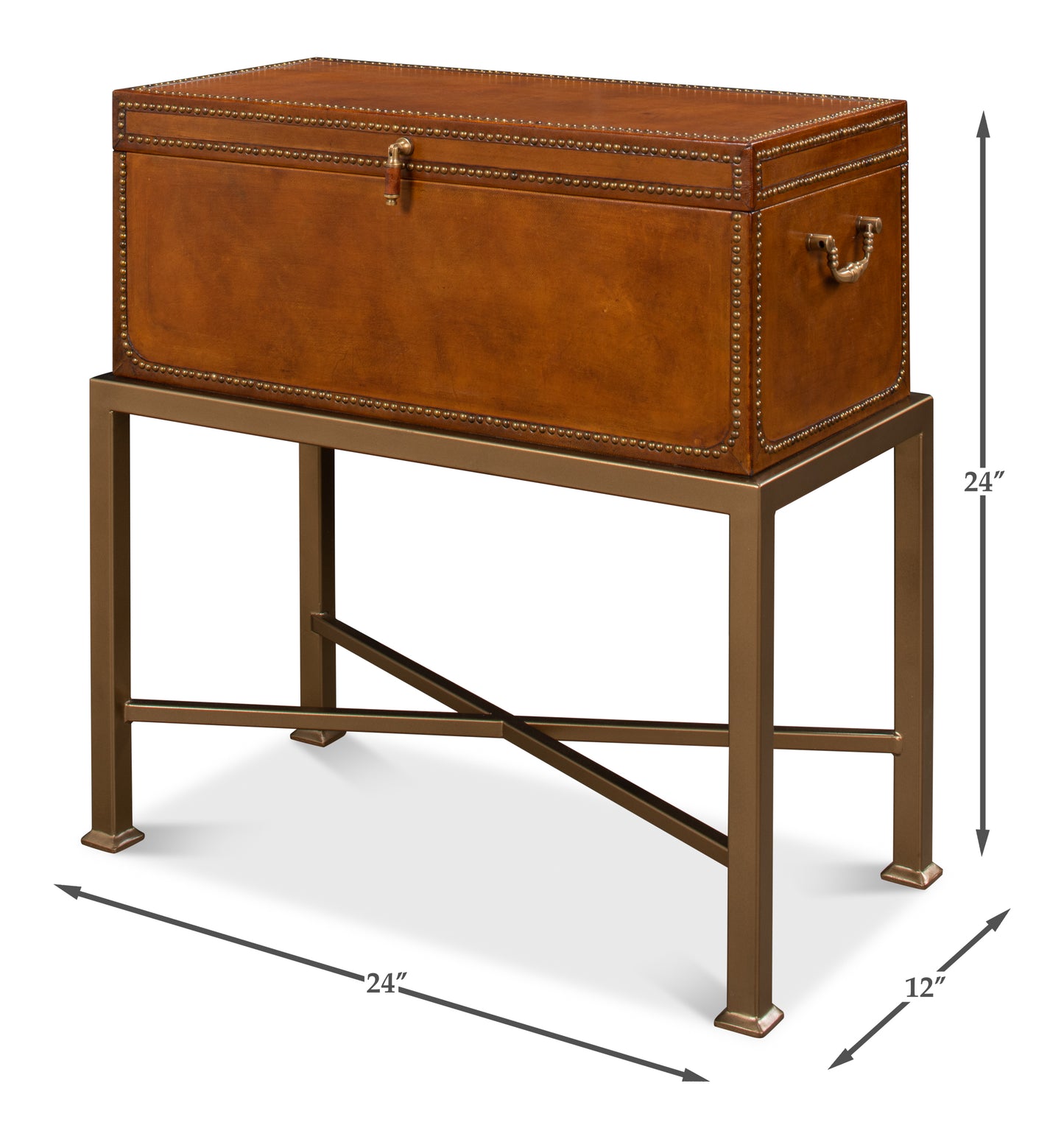 Remington Leather Box On Stand