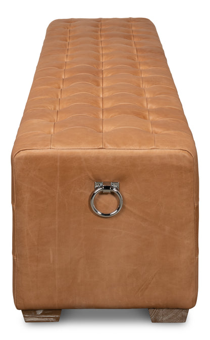 BEAM BENCH TUFTED LEATHER