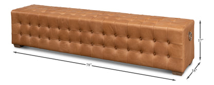 BEAM BENCH TUFTED LEATHER