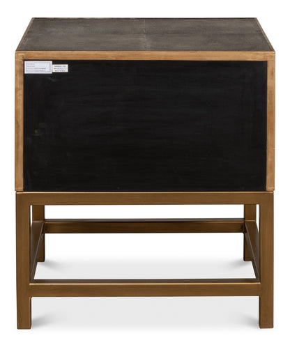 GIDEON SHAGREEN SIDE TABLE - ANTIQUE GREY