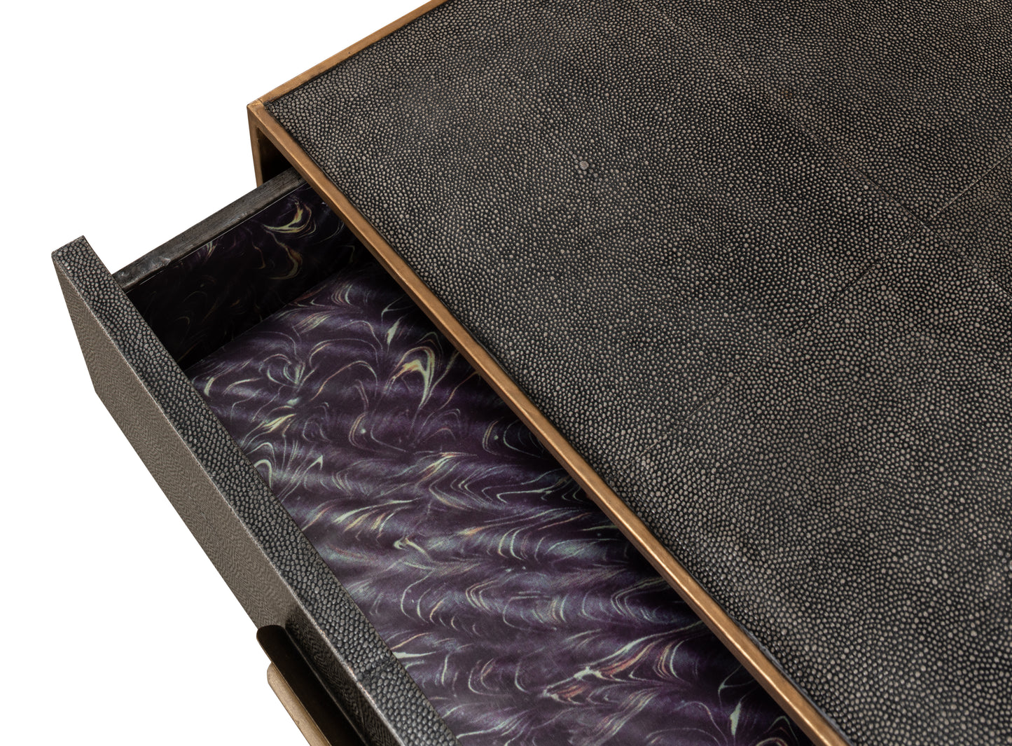 GIDEON SHAGREEN SIDE TABLE - ANTIQUE GREY