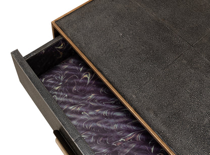 GIDEON SHAGREEN SIDE TABLE - ANTIQUE GREY