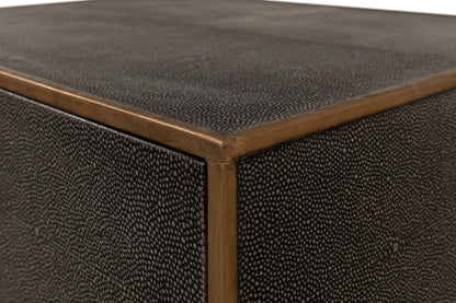 GIDEON SHAGREEN SIDE TABLE - ANTIQUE GREY