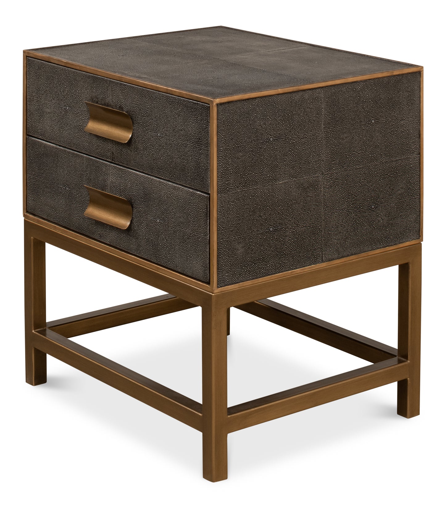 GIDEON SHAGREEN SIDE TABLE - ANTIQUE GREY