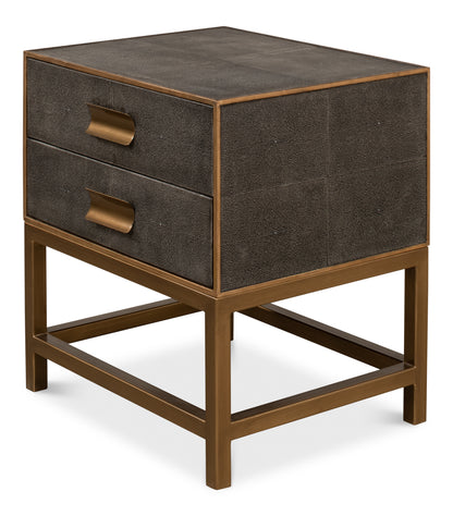 GIDEON SHAGREEN SIDE TABLE - ANTIQUE GREY