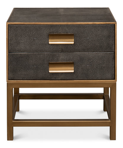 GIDEON SHAGREEN SIDE TABLE - ANTIQUE GREY