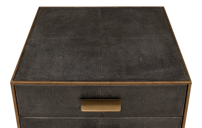 GIDEON SHAGREEN SIDE TABLE - ANTIQUE GREY