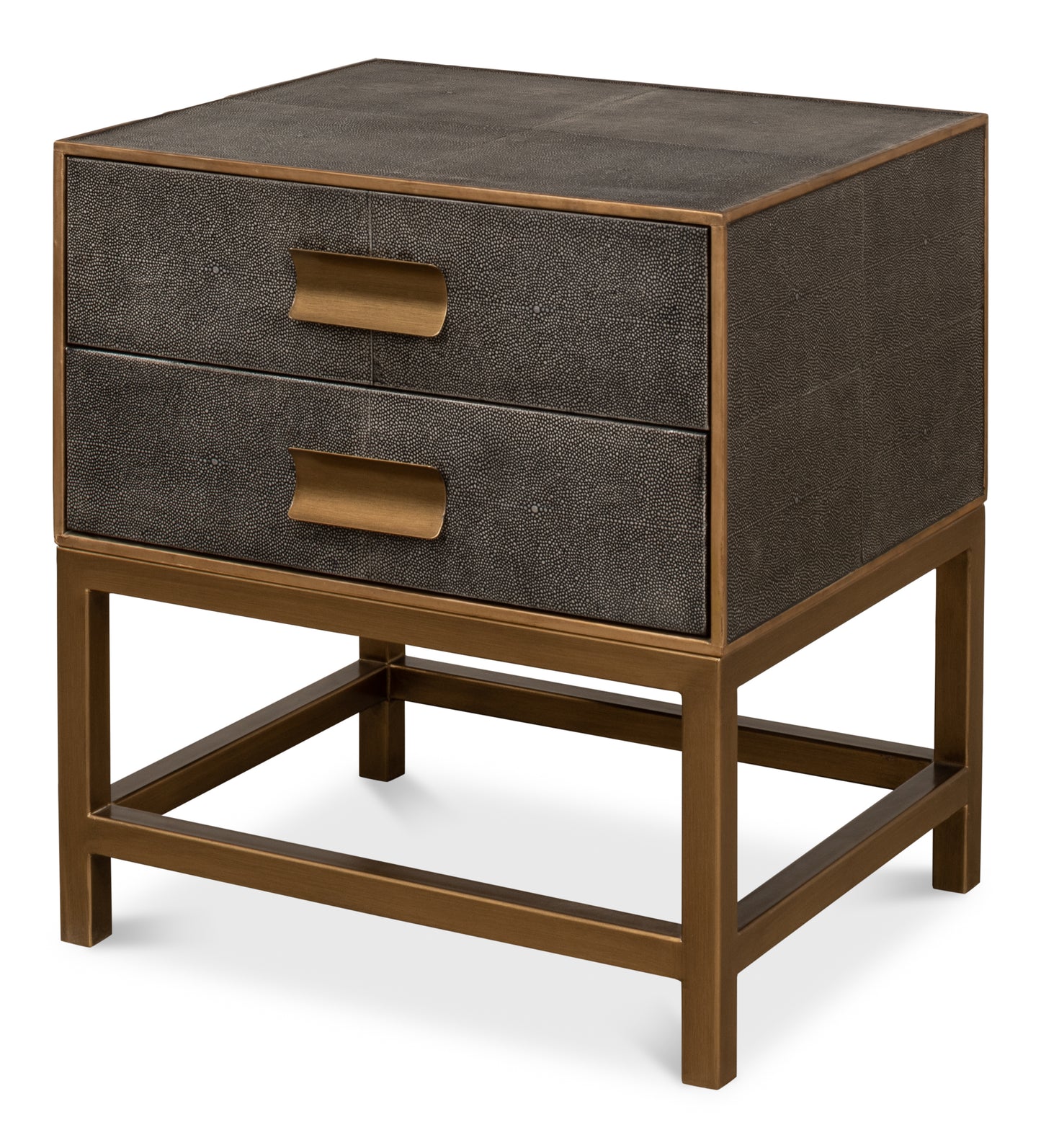 GIDEON SHAGREEN SIDE TABLE - ANTIQUE GREY