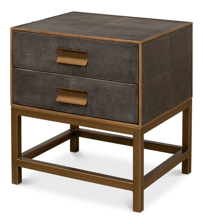 GIDEON SHAGREEN SIDE TABLE - ANTIQUE GREY