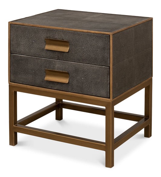 GIDEON SHAGREEN SIDE TABLE - ANTIQUE GREY