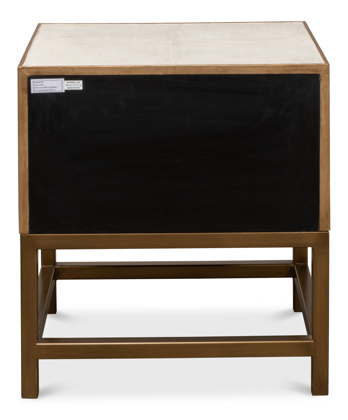 Gideon Shagreen Side Table - Osprey White