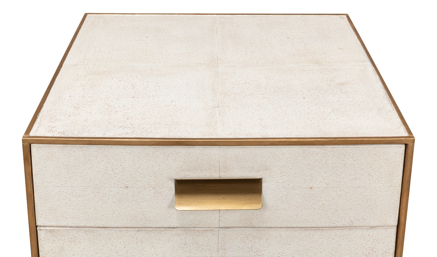 Gideon Shagreen Side Table - Osprey White