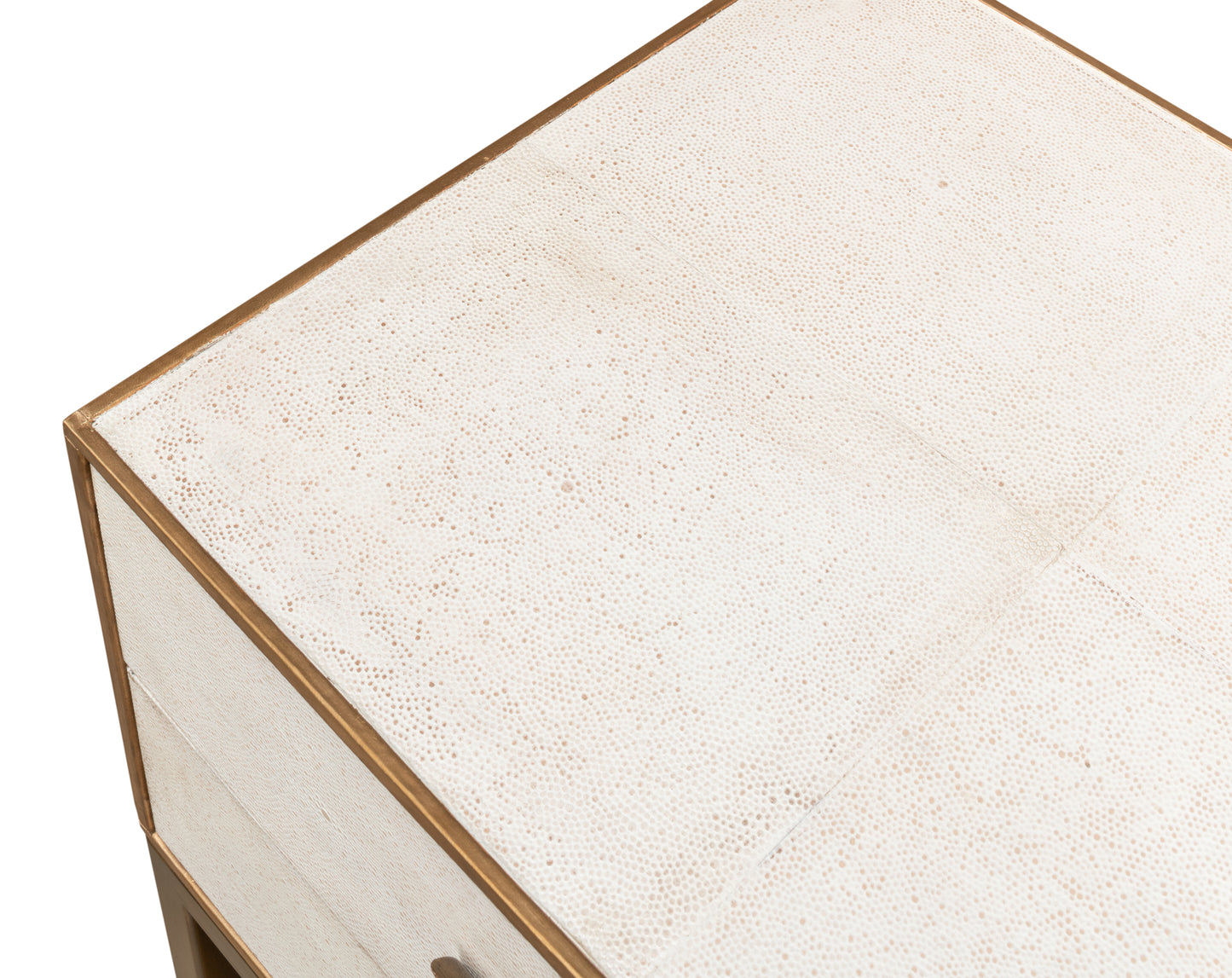 Gideon Shagreen Side Table - Osprey White