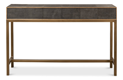 Gideon Shagreen Console Table - Antique Grey