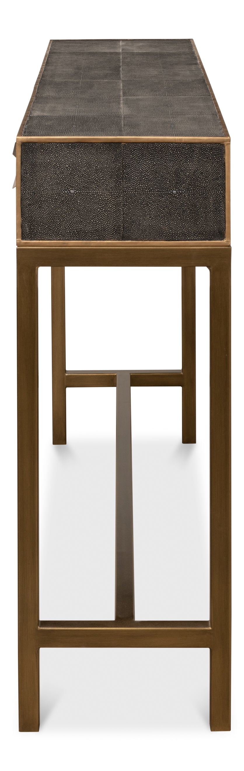 Gideon Shagreen Console Table - Antique Grey
