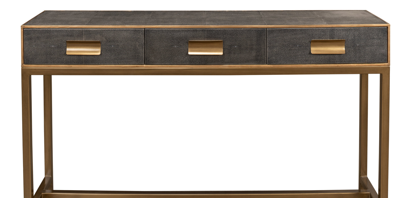 Gideon Shagreen Console Table - Antique Grey