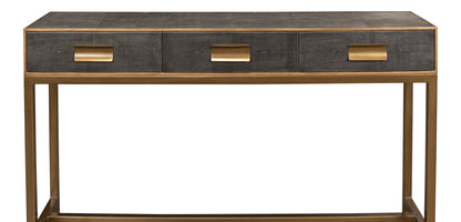 Gideon Shagreen Console Table - Antique Grey