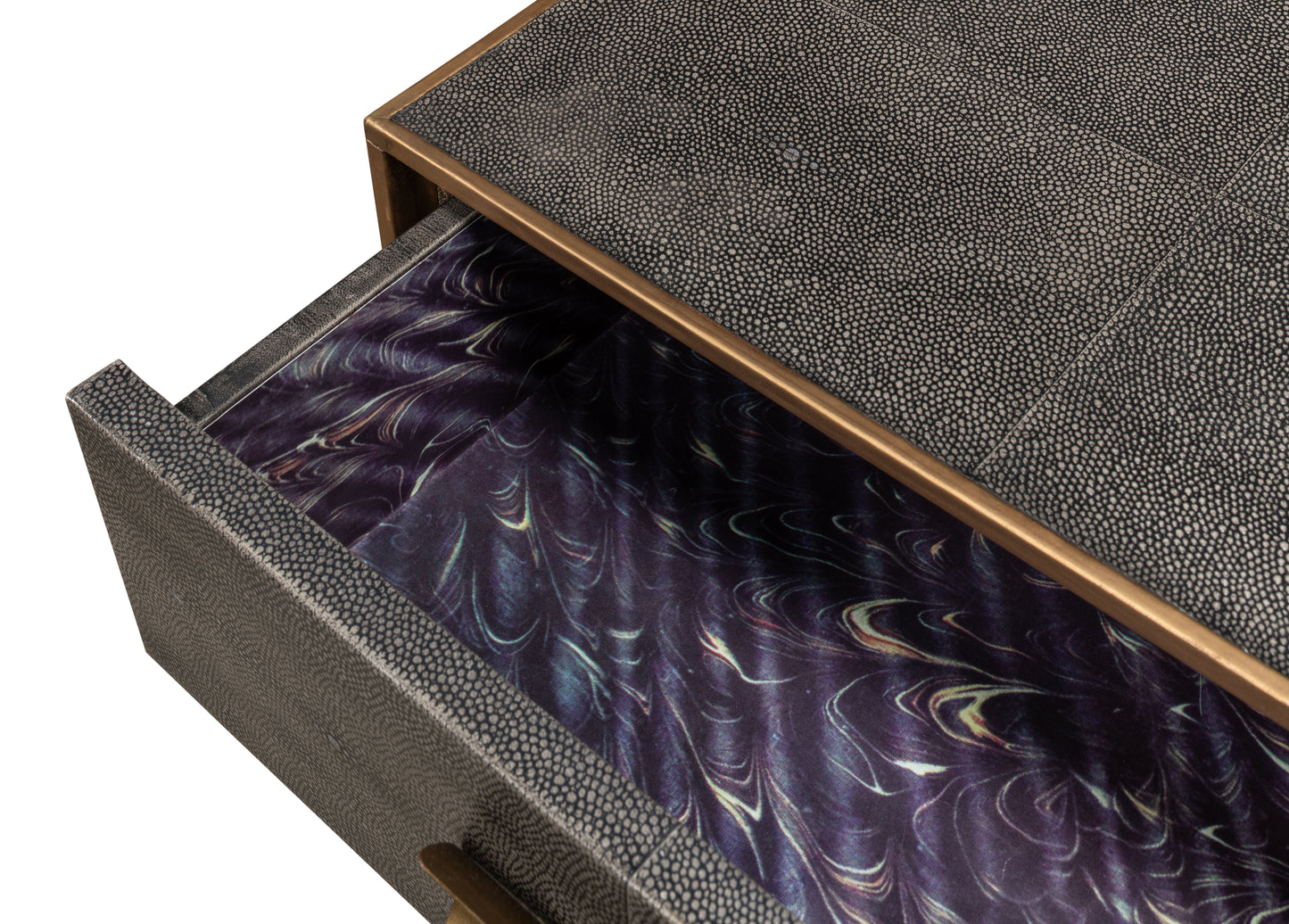 Gideon Shagreen Console Table - Antique Grey