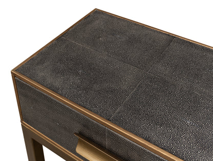 Gideon Shagreen Console Table - Antique Grey