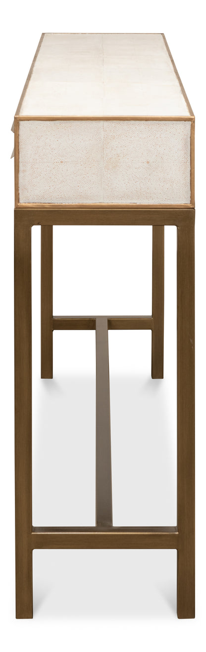 Gideon Shagreen Console - Osprey White
