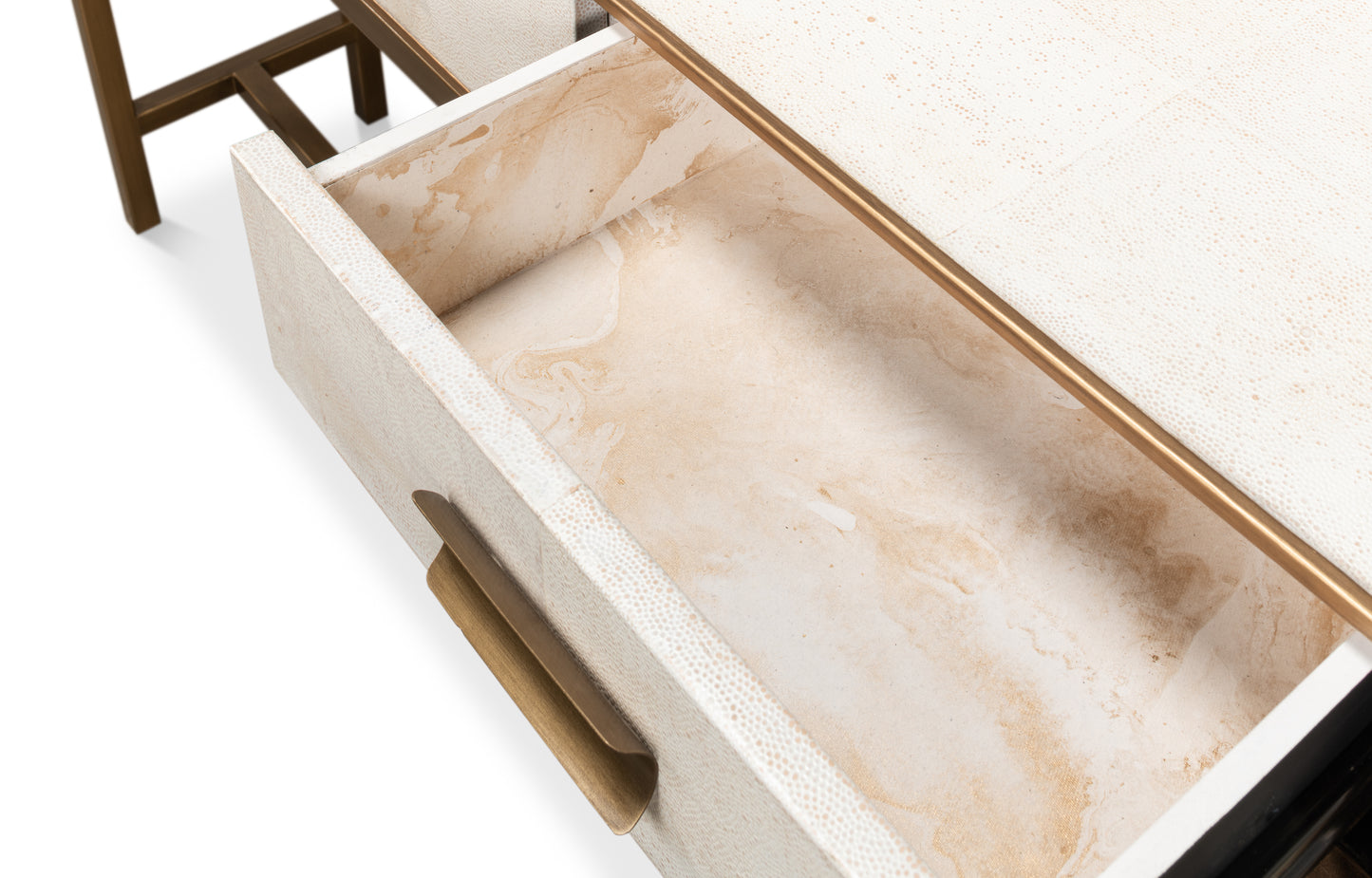 Gideon Shagreen Console - Osprey White