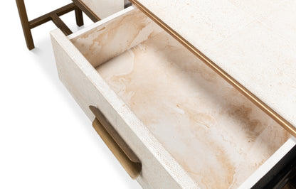 Gideon Shagreen Console - Osprey White