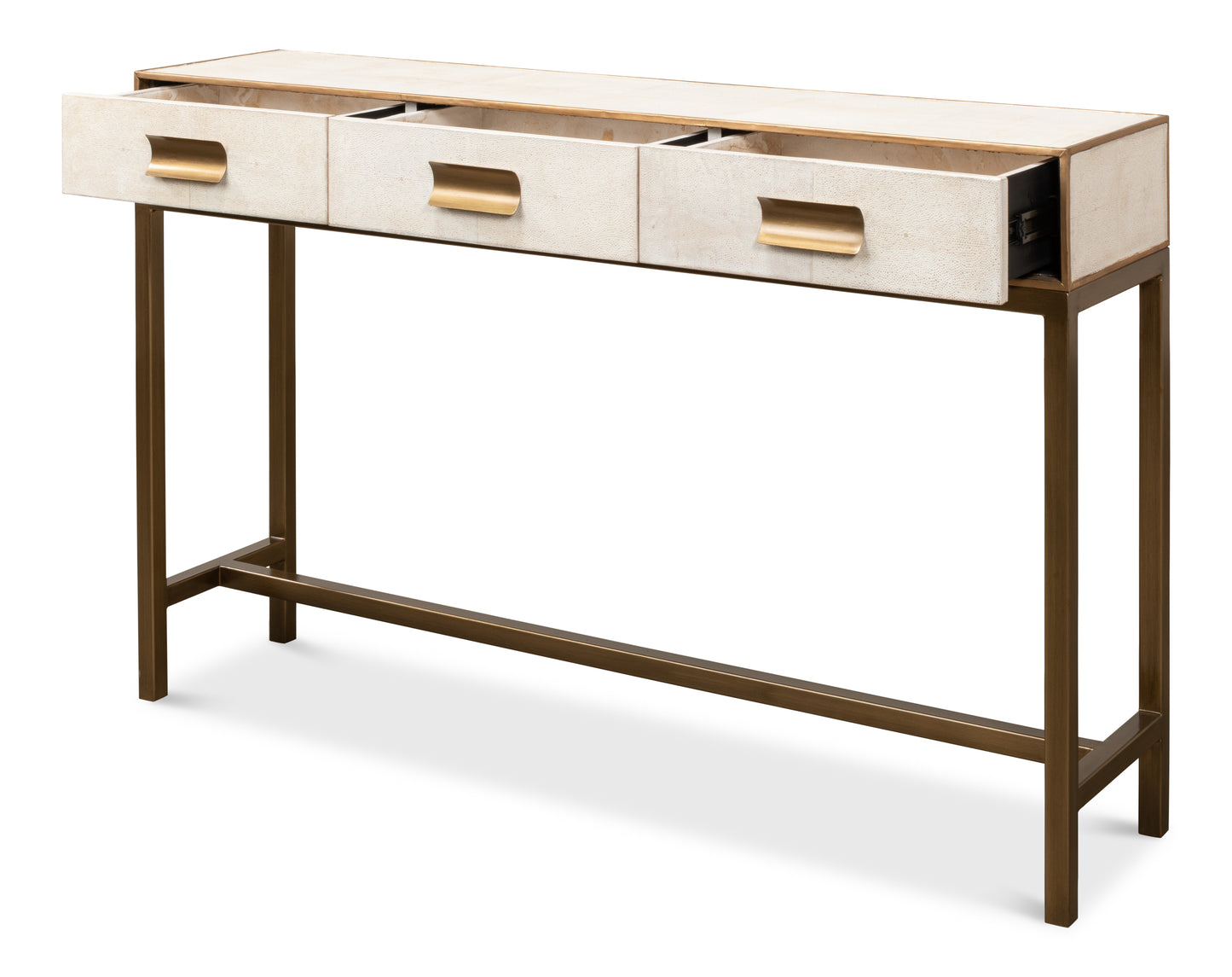 Gideon Shagreen Console - Osprey White