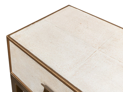 Gideon Shagreen Console - Osprey White