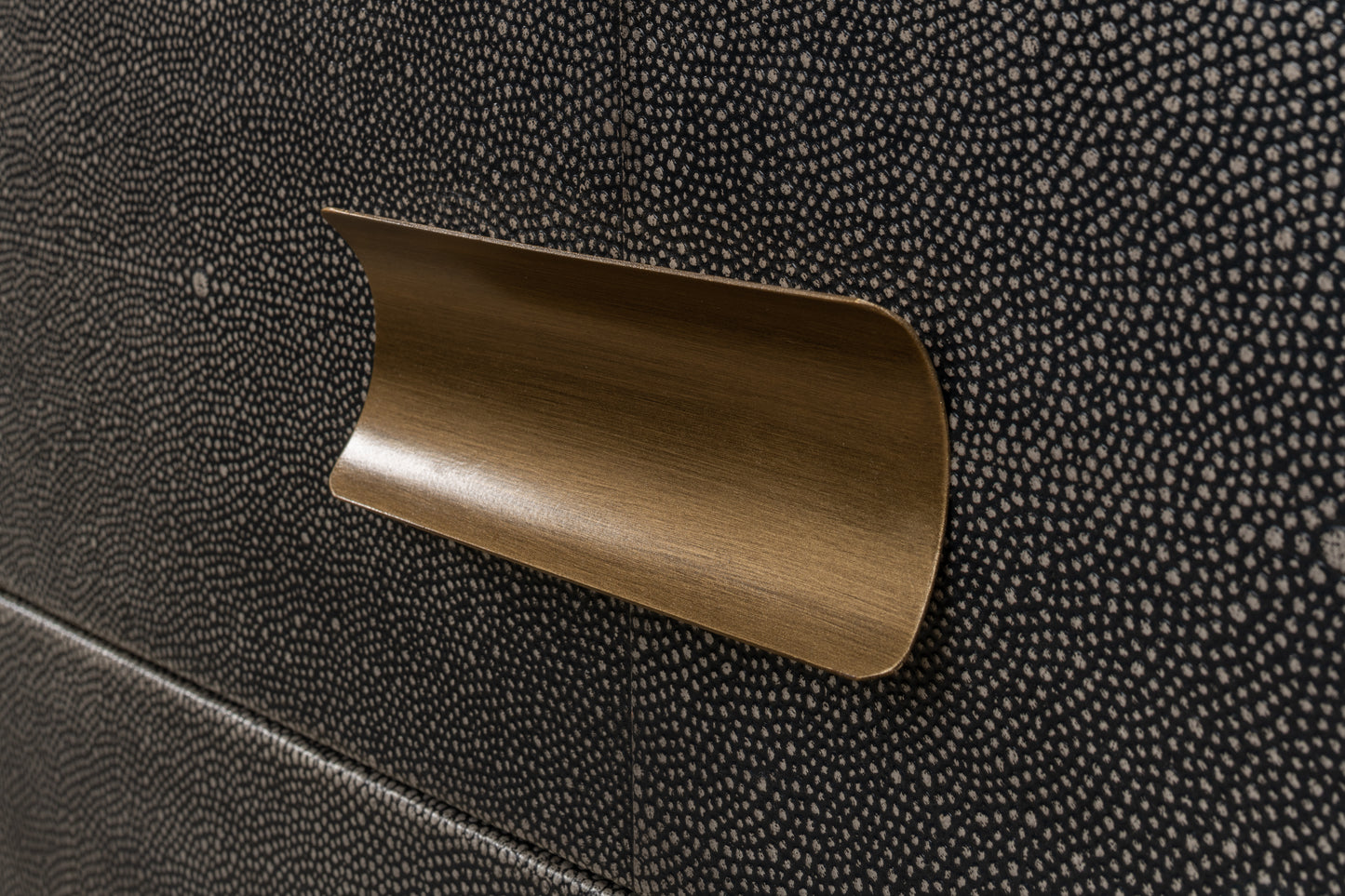 GIDEON SHAGREEN 3 DRAWER SIDE TABLE - GREY