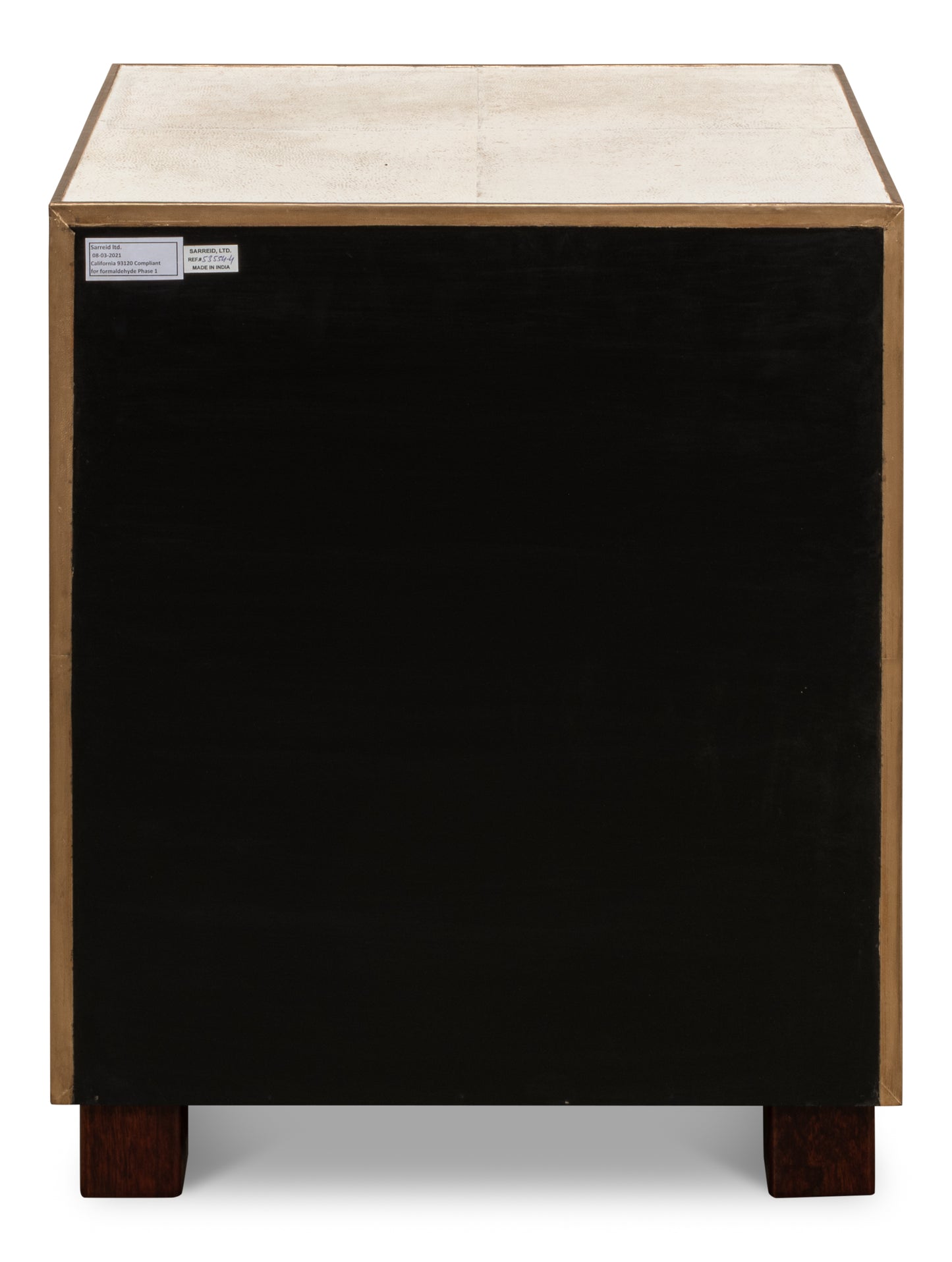 SHAGREEN 3-DRAWER SIDE TABLE, OSPREY WHITE