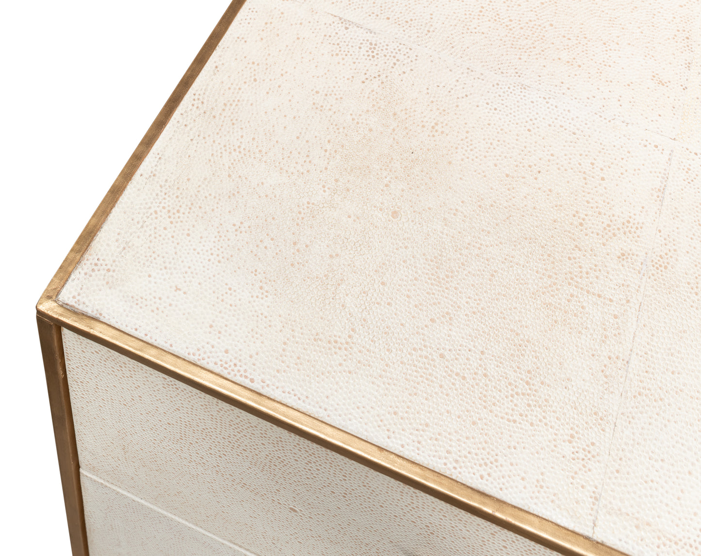 SHAGREEN 3-DRAWER SIDE TABLE, OSPREY WHITE