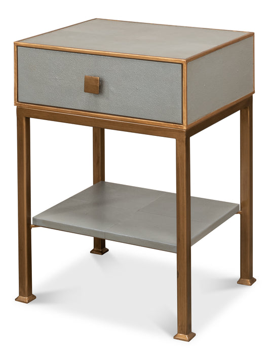 Gillian One Drawer Nightstand  Storm Gry
