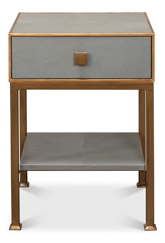 Gillian One Drawer Nightstand  Storm Gry