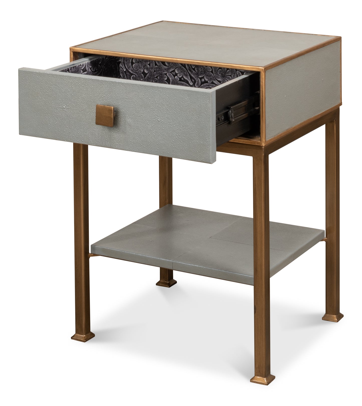 Gillian One Drawer Nightstand  Storm Gry
