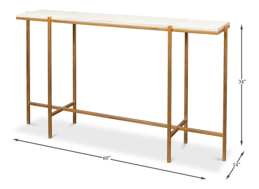 SHAGREEN CONSOLE TABLE, OSPREY WHITE