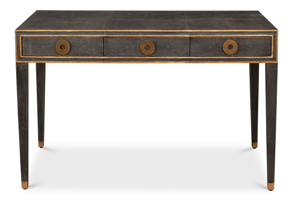 Gabriella Shagreen Desk/Table - Antique Grey