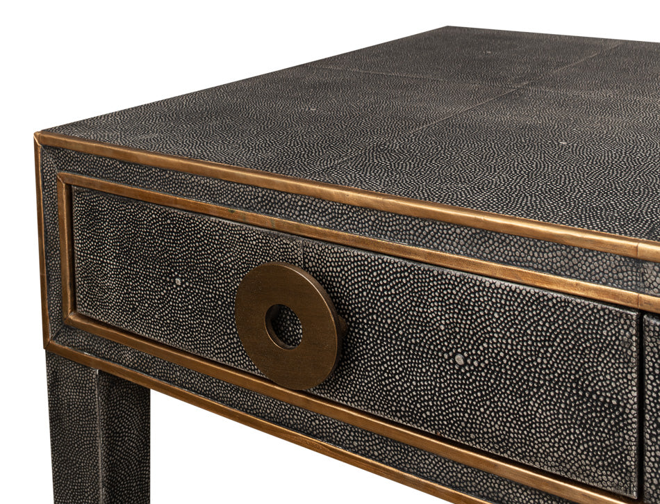 Gabriella Shagreen Desk/Table - Antique Grey