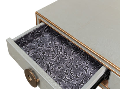 Gabriella Shagreen Desk/Table - Storm Grey