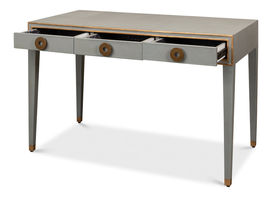 Gabriella Shagreen Desk/Table - Storm Grey