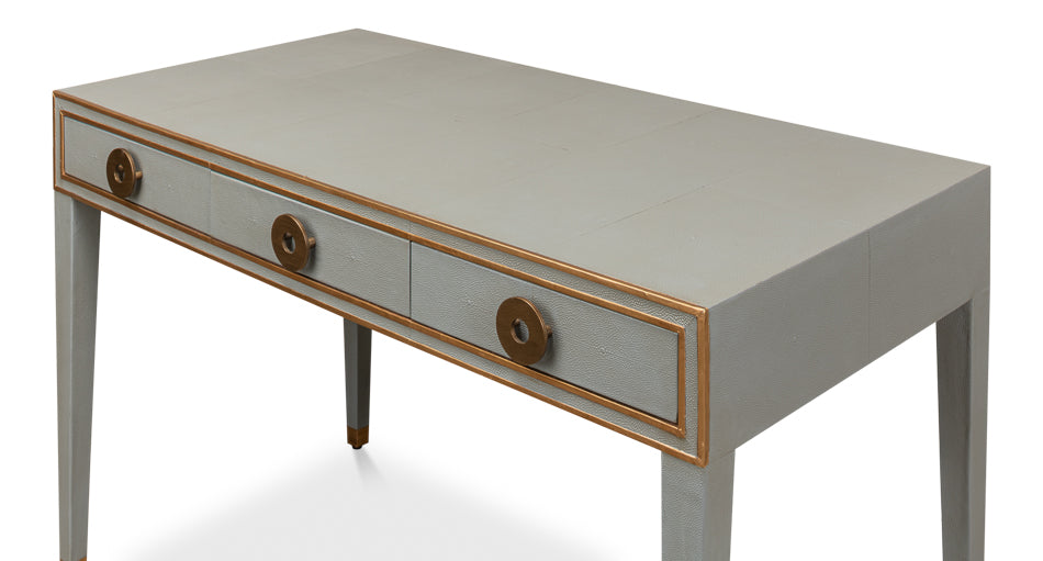 Gabriella Shagreen Desk/Table - Storm Grey