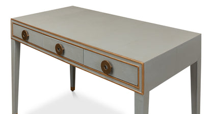 Gabriella Shagreen Desk/Table - Storm Grey