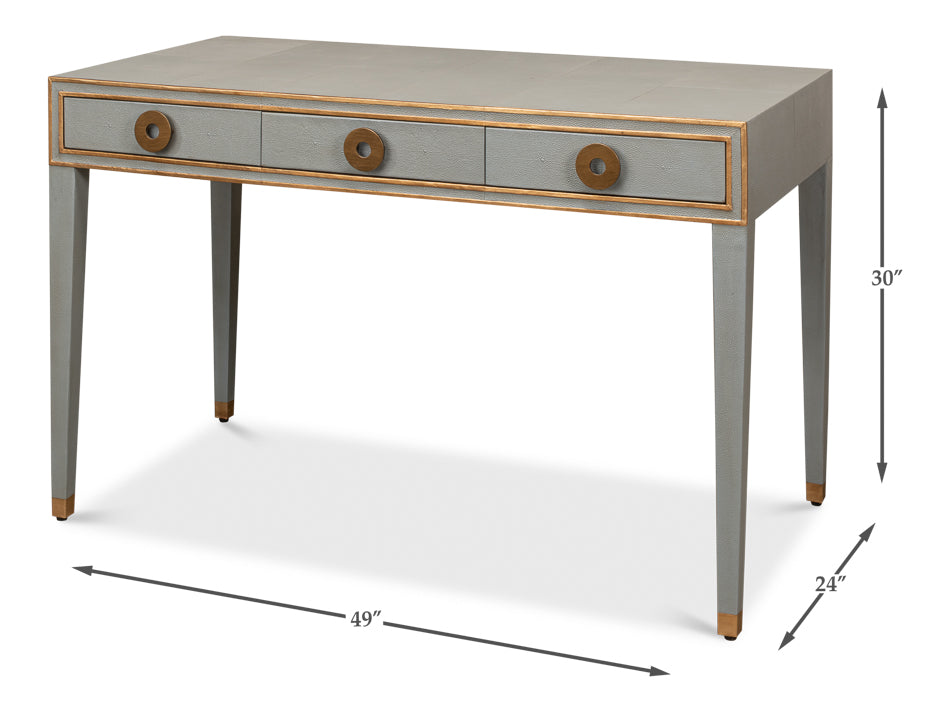Gabriella Shagreen Desk/Table - Storm Grey