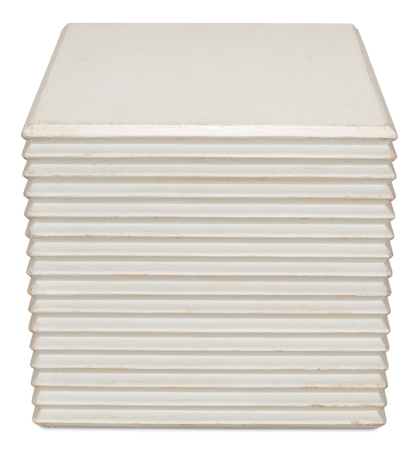 STACKED STOOL, ANTIQUE WHITE