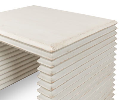 STACKED STOOL, ANTIQUE WHITE