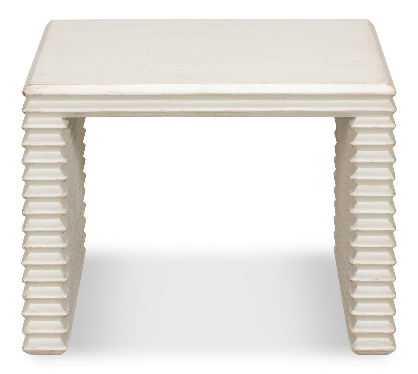 STACKED STOOL, ANTIQUE WHITE