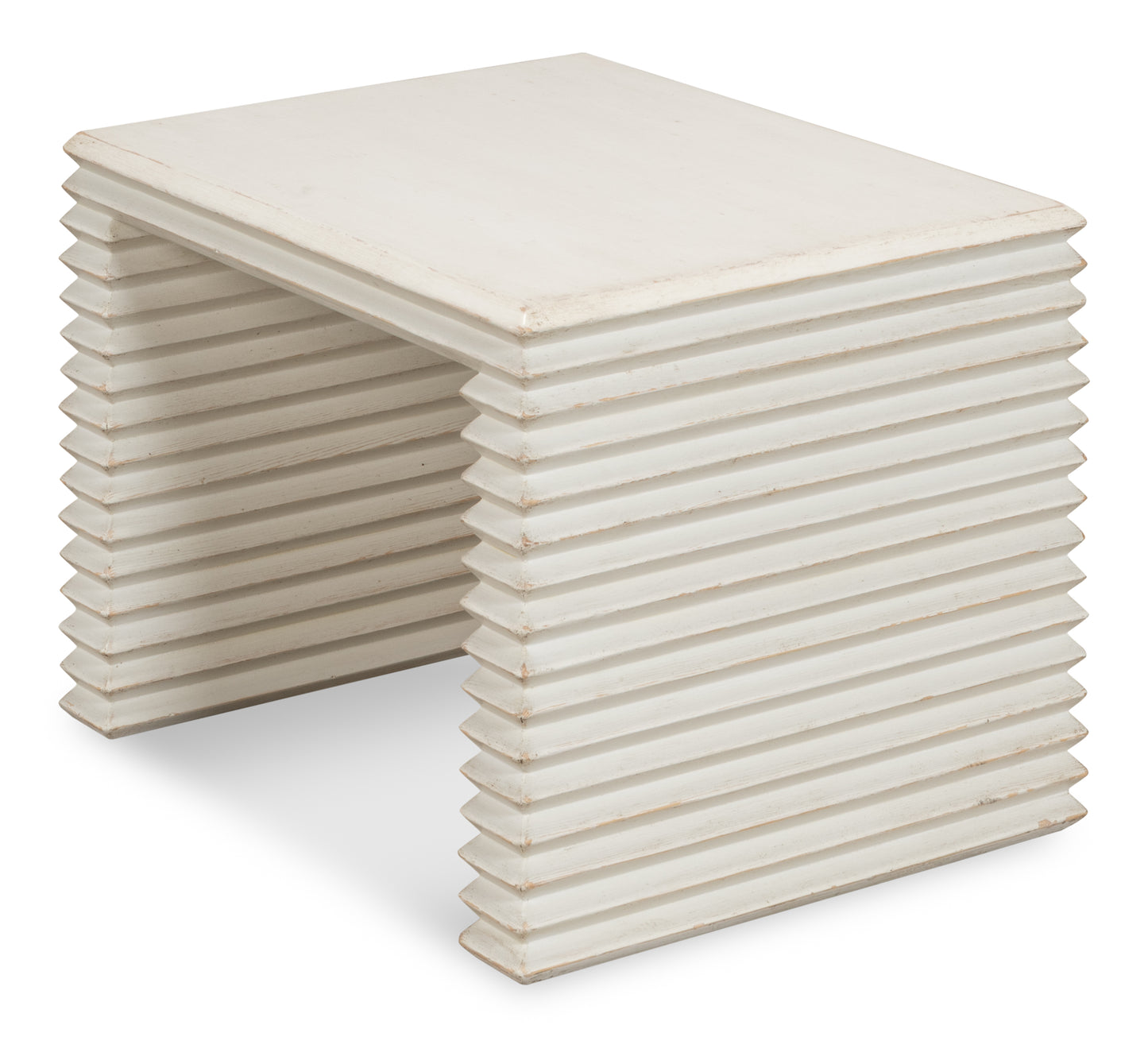 STACKED STOOL, ANTIQUE WHITE