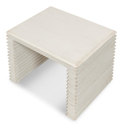 STACKED STOOL, ANTIQUE WHITE